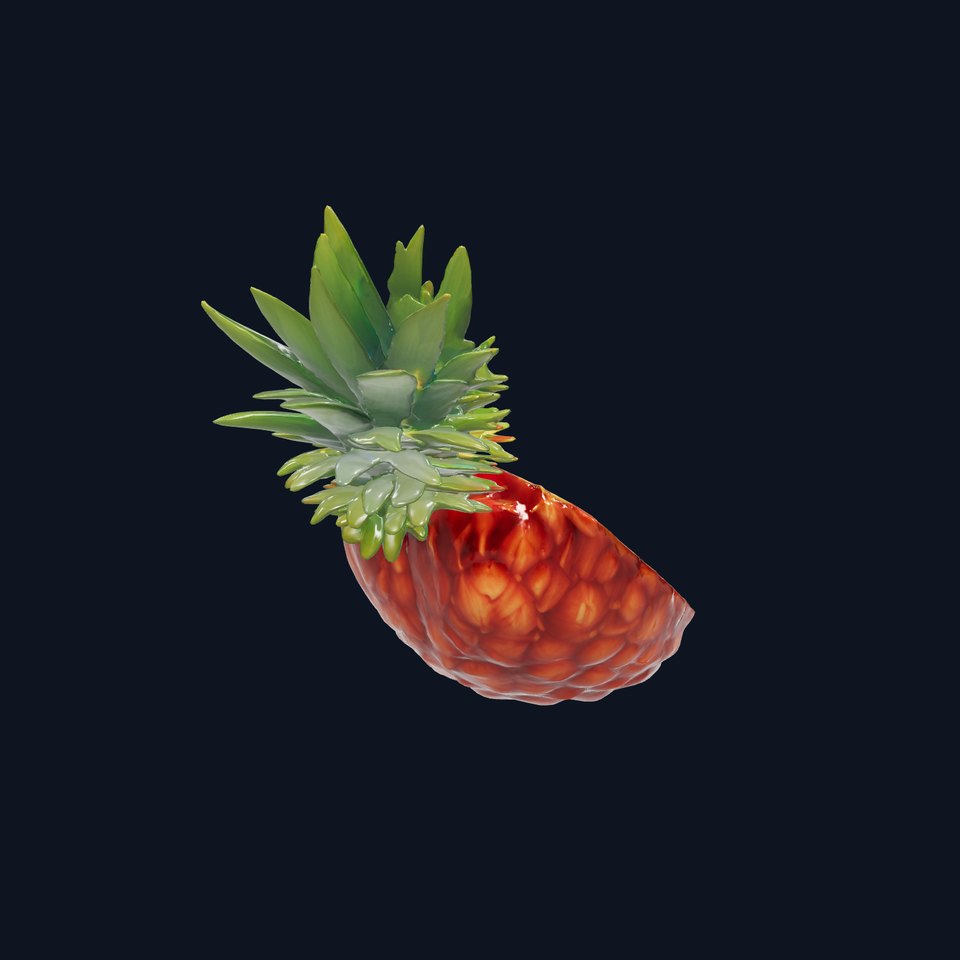 Exotic Pineapple Slice 3D model pack
